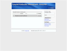 Tablet Screenshot of konyvtar.fonyod.hu